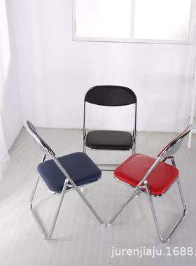 简易凳子靠背椅便携办公椅会议椅家用折叠椅电脑椅餐椅宿舍椅子
