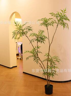 外贸出口十大功劳仿真绿植中古风室内客厅楼梯大型落地仿生假盆栽