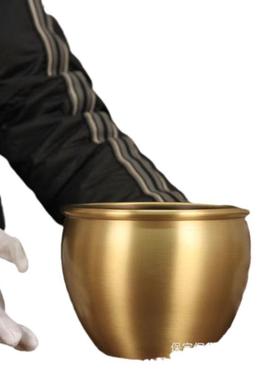 厂家 黄铜制作 光面缸 米缸 内带金蟾 家居工艺品 装饰品摆件