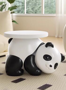 客动厅大型落地件电视柜CRCH0169沙发旁摆鞋柜团团熊猫饰换鞋凳高