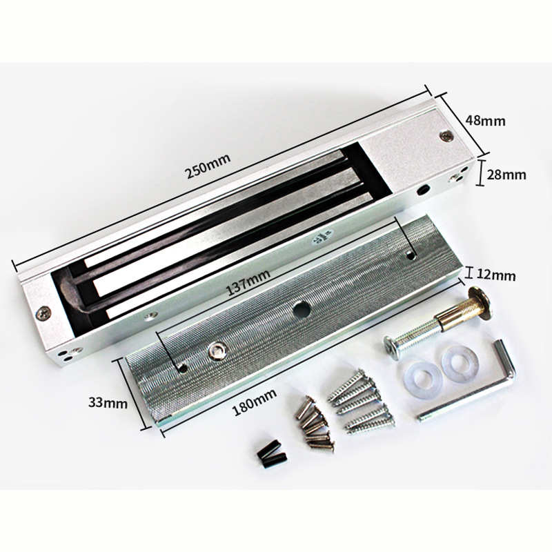 280kg公斤磁力锁电磁锁门禁锁磁吸锁信号输出磁力锁280公斤磁力锁 - 图2