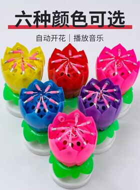 生日蜡烛蜡烛莲花蛋糕儿童蜡片