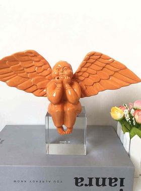 创意工艺品北欧小天使摆件现代简约时尚客厅儿童房家居装饰摆件