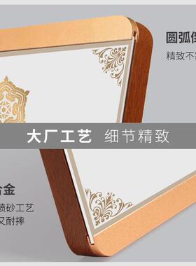 A4荣誉证书奖状展示框a3高端实木专利授权书装裱框架相框聘书外壳