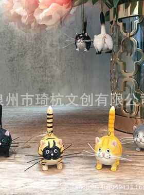 跨境热款猫咪摆件家居室内卧室客厅餐厅玄关桌面装饰墙面小挂件