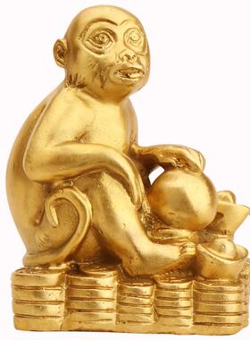 杨铜记 十二生肖 鼠牛虎兔龙蛇马羊猴鸡狗猪铜摆件 珠宝生肖