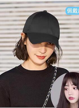 化疗帽子女款2026新款新款自然减龄女士棒球帽短卷发全头套假发带