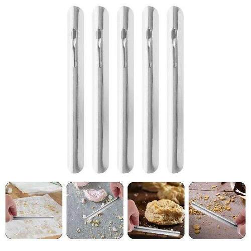5 Pcs Bread Crumb Scraper Cleanser Metal Stainless Steel - 图1