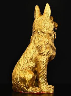 正品开 运礼大号纯铜狼狗风水家招财摆件看门狗犬贵护运守财居铜