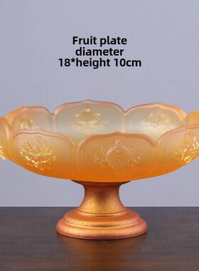 琉璃佛具套装纯铜家用长明灯香炉果盘净水杯花瓶佛堂供奉用品摆件