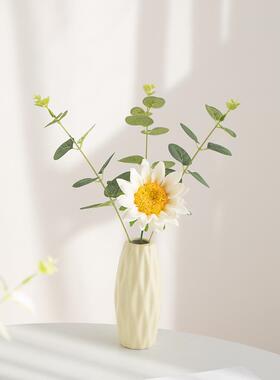 白色陶瓷花瓶插花客厅摆件轻奢高级感奶油风新家鲜花水培器皿花器