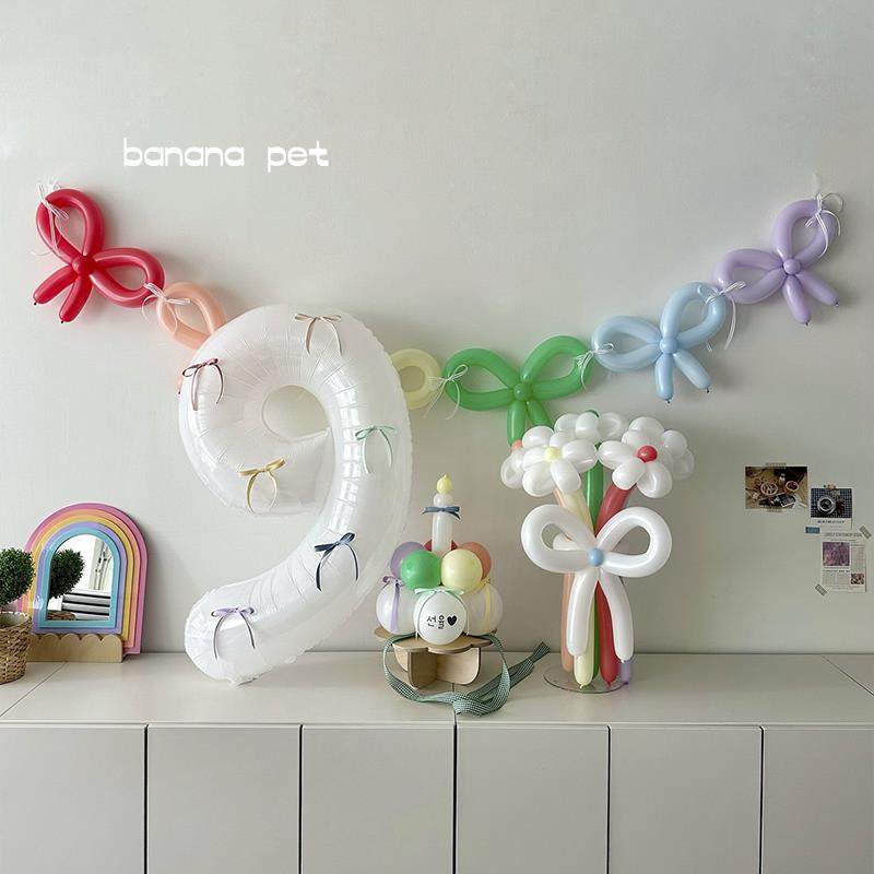 banana pet多巴胺长条气球蝴蝶结拉旗宠物猫咪狗狗生日小清新装饰,淘宝优惠券,粉丝福利购,淘宝优惠卷