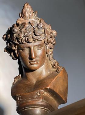 覆刻古希腊雕像狄俄尼索斯头像美术素描教具家居桌面装饰摆饰创意