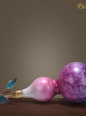 正品新中气式黄铜葫芦摆件紫东来空心开口全铜葫芦摆厅设客装饰纯