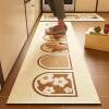 Retro diatom mud soft kitchen floor mat, non-slip, stain-resistant, absorbent mat, quick-drying carpet, easy care, wear-resistant foot mat