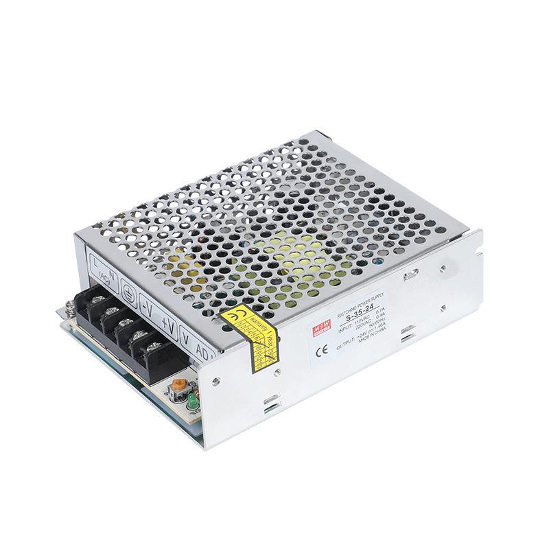 Mingwei S-35W-24V/5/12V led switching power supply instrument equipment security monitoring access control switching power supply