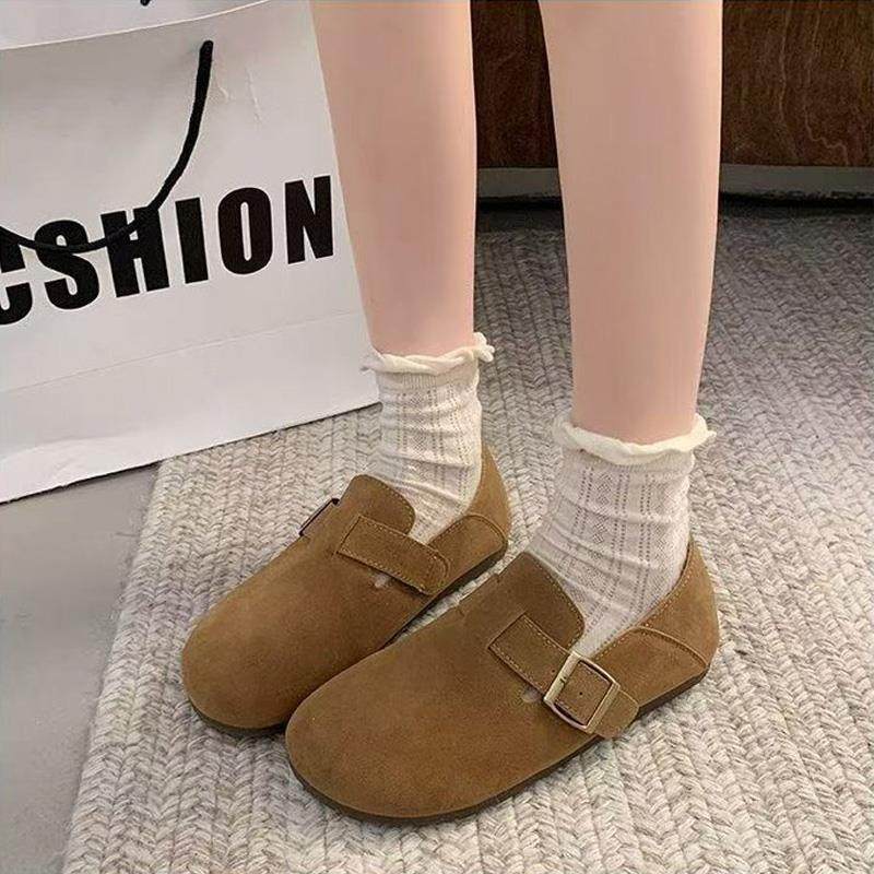 全包勃肯鞋女两穿软底豆豆鞋2025春秋季新款平底单鞋一脚蹬博肯鞋,淘宝优惠券,粉丝福利购,淘宝优惠卷