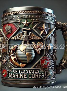 跨境爆款马克杯创意树脂不锈钢水杯个性酒杯礼品摆件厂家