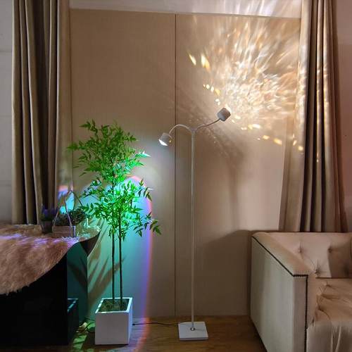 新款双头分叉日落水波纹氛围灯网红直播专用背景夕阳红水纹落地灯 - 图2