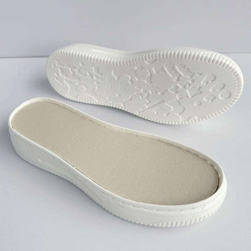 新款手工PU小高台底 手工牛筋底勾冰条线粗线鞋底 内增高小白鞋底 - 图0