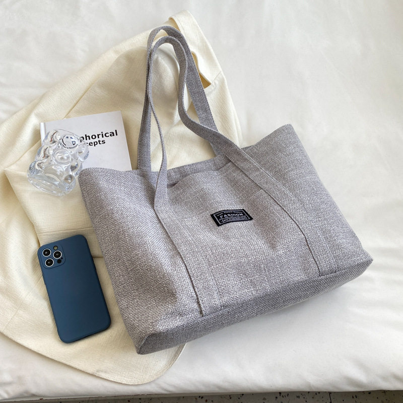 中生大容量托特24帆布手提袋子大学生百搭上课单肩包女,淘宝优惠券,粉丝福利购,淘宝优惠卷
