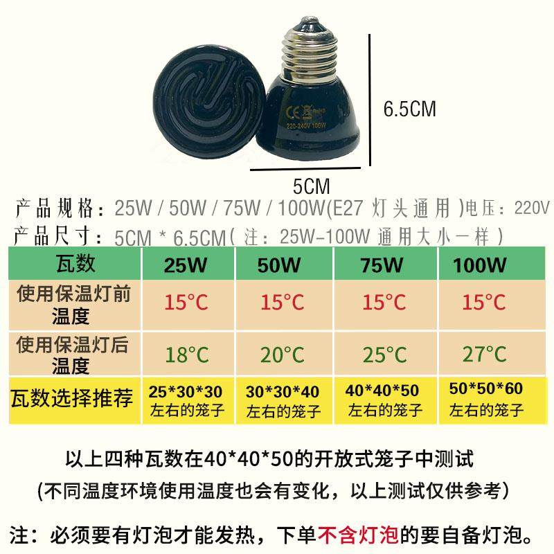 鹦鹉鸟保暖灯红外陶瓷加温加热灯罩鸟笼仓防烫宠物保温灯温控灯笼,淘宝优惠券,粉丝福利购,淘宝优惠卷