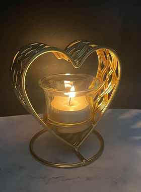 产家直销铁艺巴洛克烛台浪漫时光铁摆饰餐厅卧室摆件影视婚礼道具