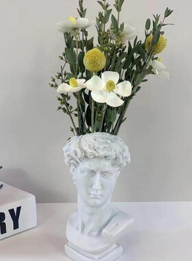 大卫树脂雕像样板间简约酒柜石膏头像软装饰艺术品办公室摆件