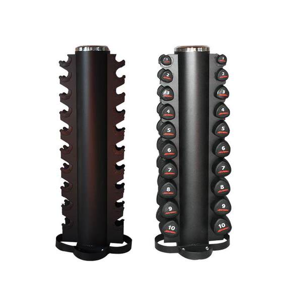 Manufacturer hexagonal upright dumbbell rack kettlebell rack gym 10 pairs of cylindrical multi-functional combination