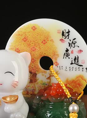 招财猫摆件1356家客厅电视柜安扣装饰乔迁新平居店收银居台开业铺