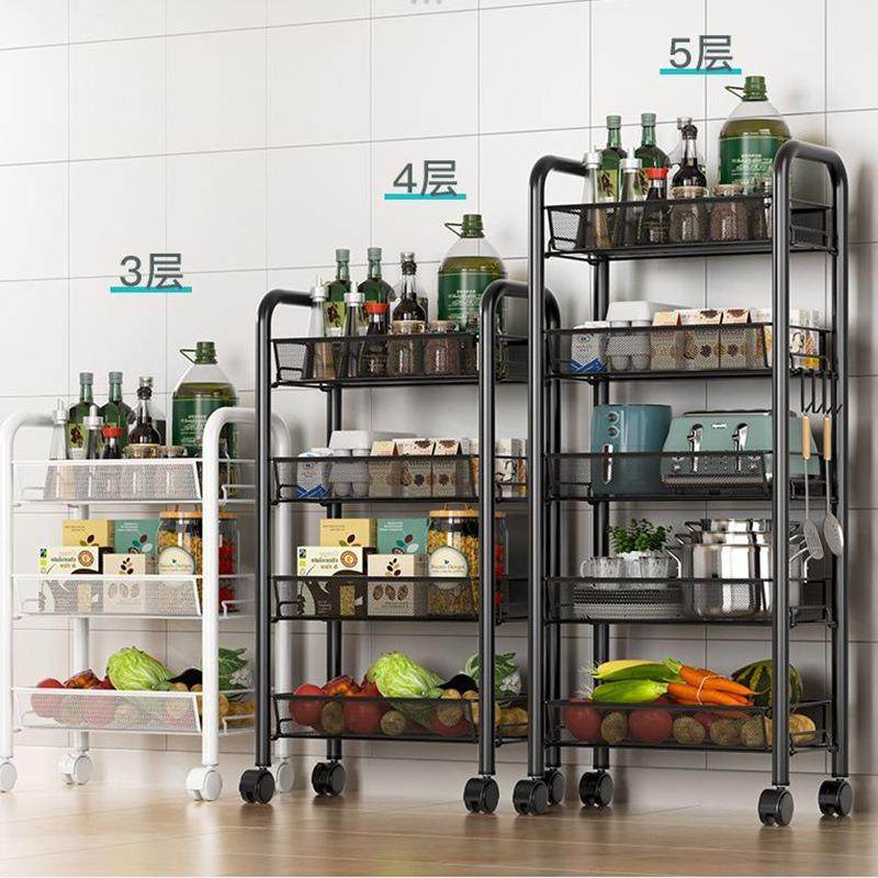 碳钢厨房落地置物架多层家用可移动小推车储物架蔬菜篮收纳用品,淘宝优惠券,粉丝福利购,淘宝优惠卷