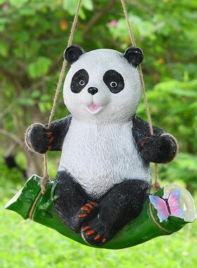 户外仿真动物雕塑考拉挂件熊猫吊件装饰品花园林庭院树上景观小品