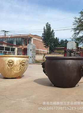 批量可定铸铜大铜缸 仿古纯铜太平铜缸厂家