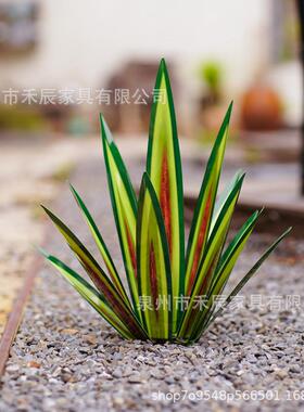 跨境爆品agave garden decoration 金属龙舌兰花铁艺创意户外装饰