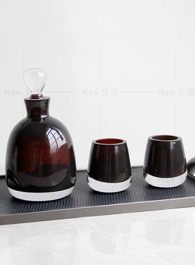 现简约轻奢高代端玻FSB417璃琉璃酒具摆件装样板间酒桌店客厅餐茶