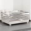 Kitchen 304 stainless steel dish storage rack kitchen storage rack single layer drain basket bowl rack for draining dishes
