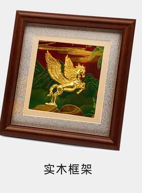 马年 马相框 新款飞马凌云木相框 创意相框摆台摆件 送礼佳品