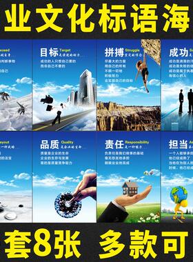 公司激励志标语字画企业团队文化墙贴纸办公室墙上装饰品布置海报
