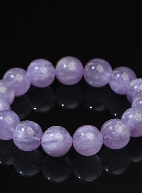 2026名都水晶 天然拉丝薰衣草紫晶手链 紫色薰衣草紫水晶圆珠手串