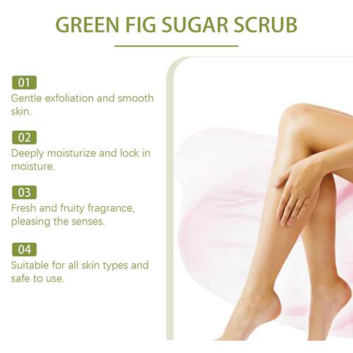 EELHOE Fig Sugar Body Scrub Moisturizing, Brightening, and S - 图2