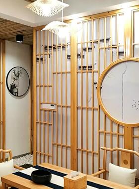 东阳木雕定制仿古门窗屏风隔断新中式实木花格背景墙入户现代格栅