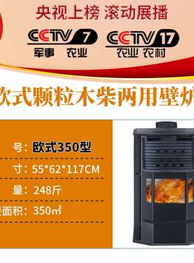 欧式生物颗粒取暖炉家用木柴两用智能燃料无烟节能环保采暖炉子