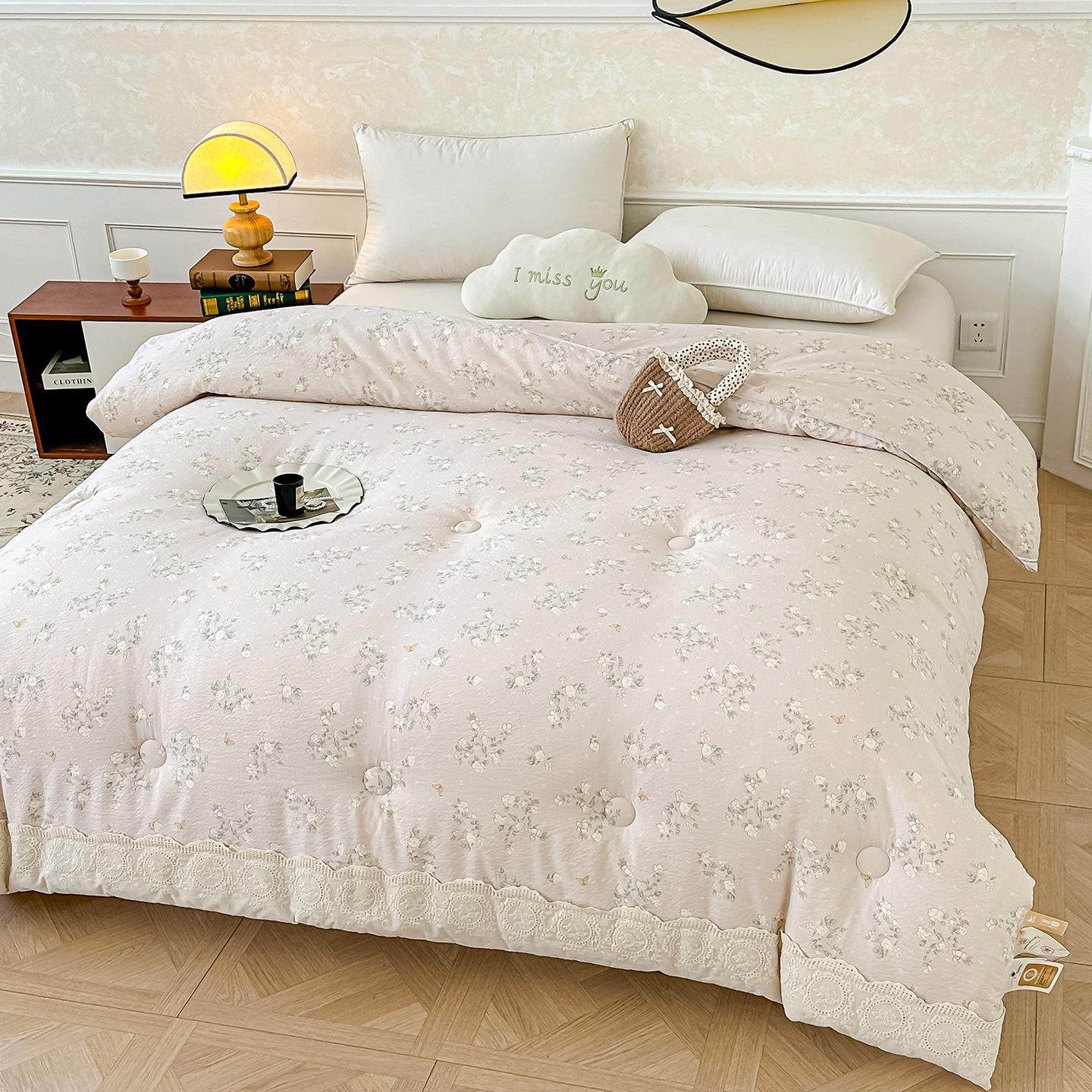 韩系风全棉花边云感冬被四季被加厚冬被被芯秋冬被家用被子,淘宝优惠券,粉丝福利购,淘宝优惠卷