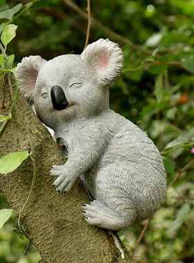 仿真动物考拉摆件挂件吊件花园庭院园林装饰户外景观树脂工艺品