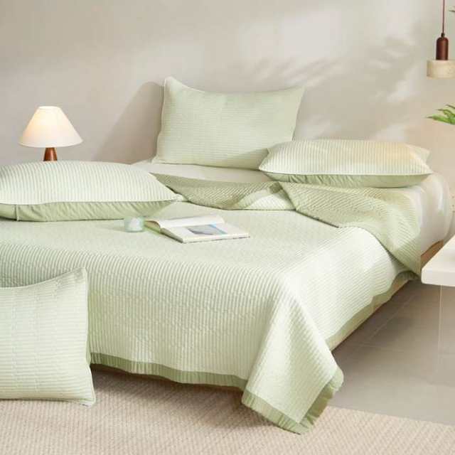 Customized Class A solid color Laisele Tennis bed cover three-piece quilted cotton sheet cool tatami mat