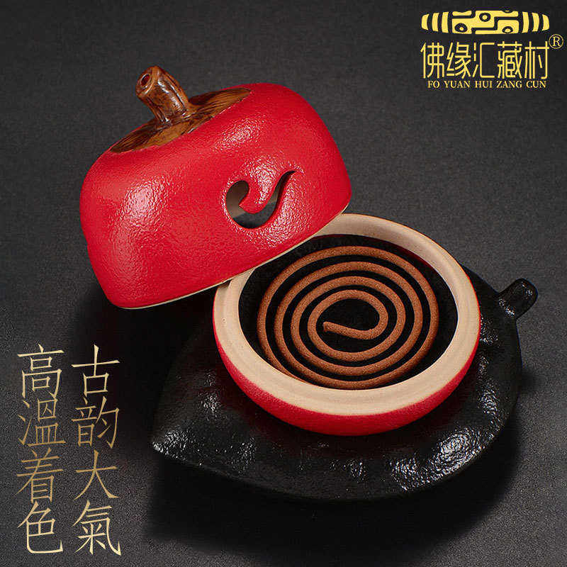 佛缘汇盘香炉檀香熏香炉家用室内客厅沉香蚊香炉大号香架盘香托,淘宝优惠券,粉丝福利购,淘宝优惠卷
