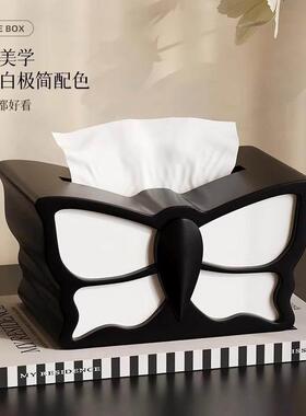中古风摆件蝴蝶纸巾盒家用客厅法式办公室情绪稳定神器创意卫生纸