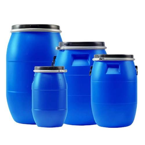 加厚法兰抱箍桶30L50L60L120L带盖圆筒新料塑料桶涂料酵素冰水桶 - 图3