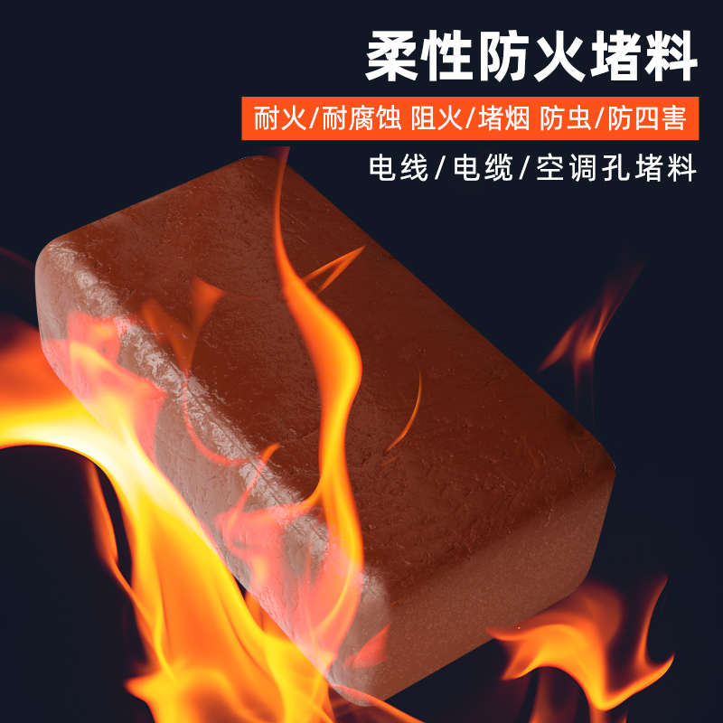 国标耐高温防火泥封堵20公斤消防电缆配电箱阻燃堵洞有机防火堵料 - 图1
