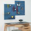Less is more KUR!O storage rack wall colored perforated board designer home wall module storage rack